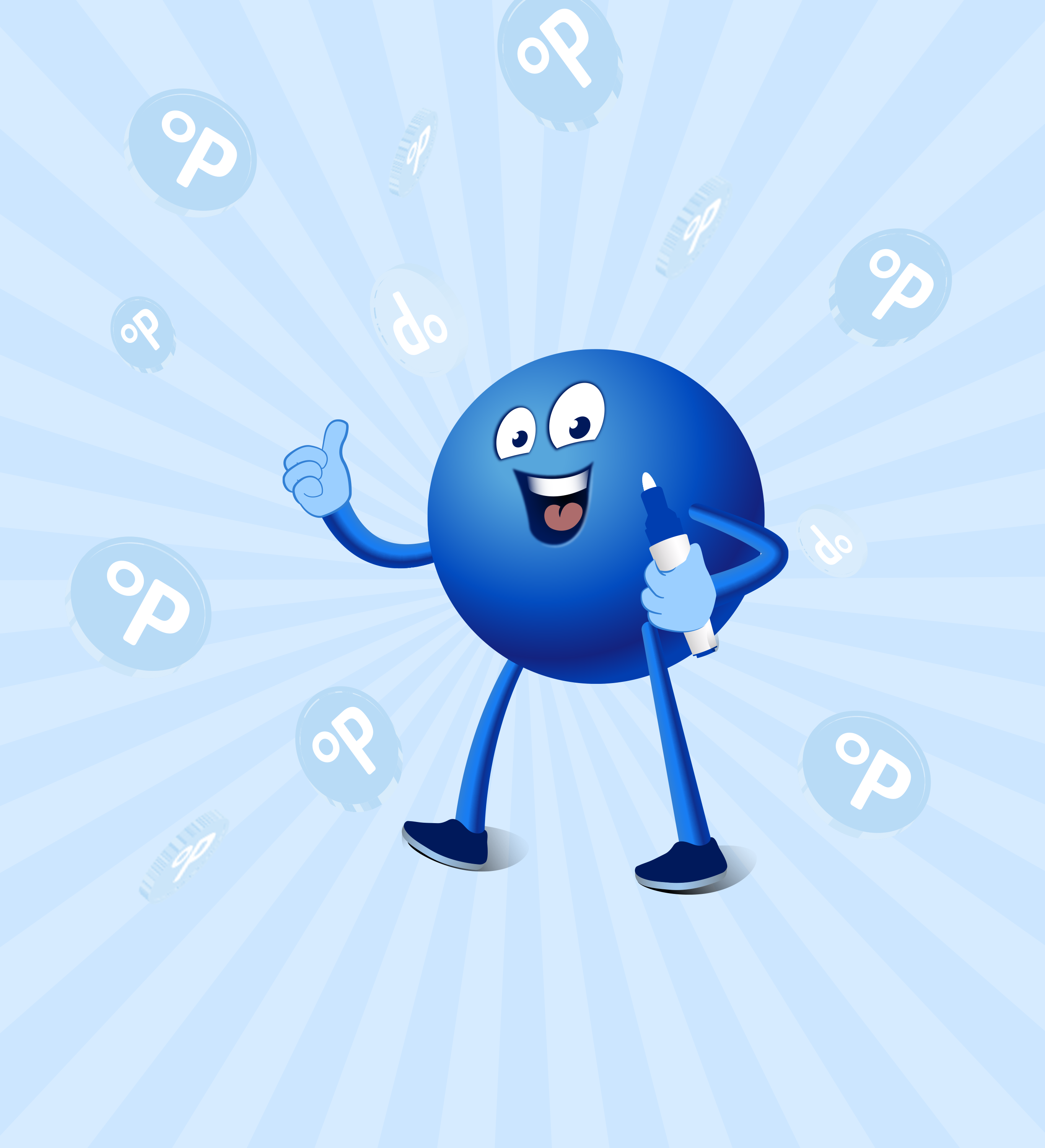 Pointee mit Stift im Punkteregen streicht °Punkte durch