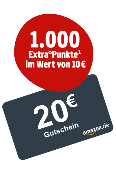 1.000 Extra°Punkte (1) im Wert von 10€ + 20€ Amazon-Gutschein
