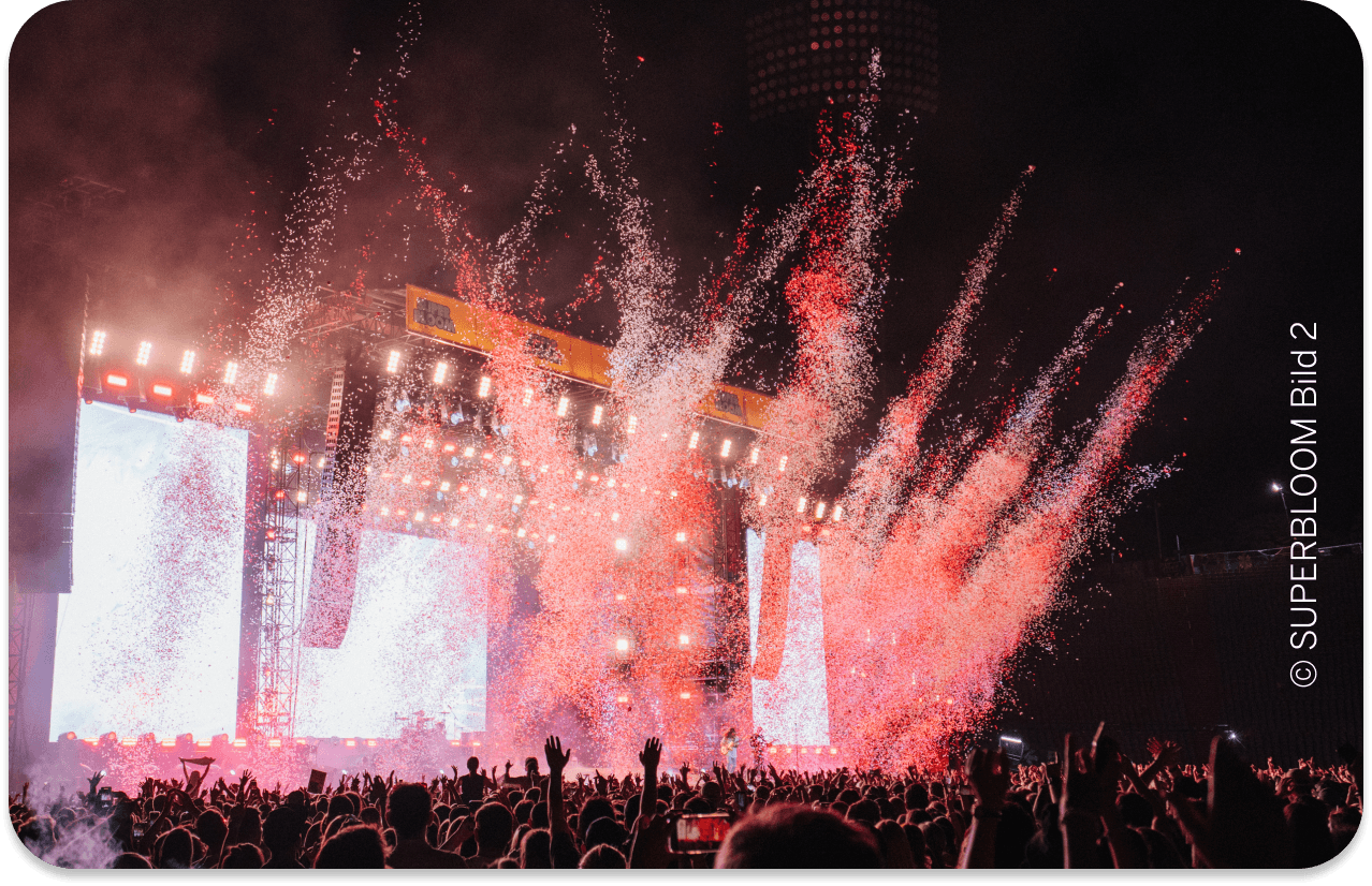 Show beim Festival